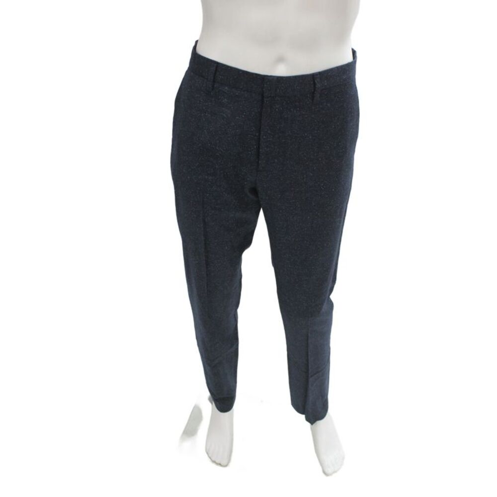 Theory Mens Dress Pants Blue Silk Blend Zip Classic Size 33